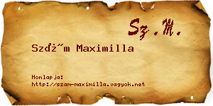 Szám Maximilla névjegykártya